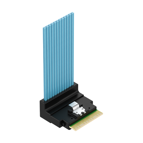 SlimSAS 8i 74Pos Reverse RA Cable / SFF-8654 / SAS 4.0 24Gbps, or PCIe Gen 4.0 16GT/s 1