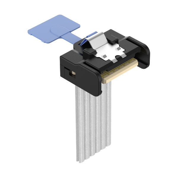 Mini Cool Edge IO(MCIO) 4i 38Pos RA Cable / PCIe Gen 5.0 32GT/s / PCIe Gen 6.0 56GT/s and PAM4 112GT/s 1